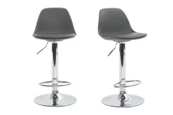Miliboo Tabouret De Bar-Tabouret de bar design gris (lot de 2) STEEVY