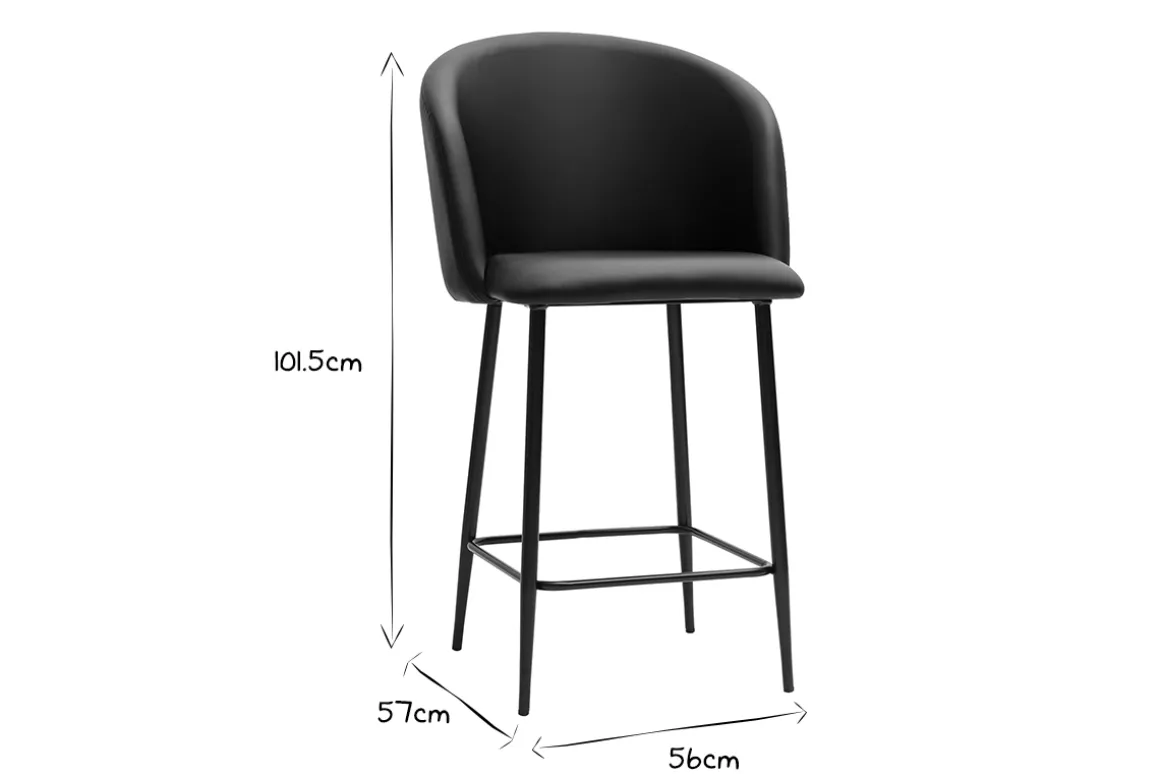 Miliboo Tabouret De Bar-Tabouret de bar design noirs H68 cm VANITY