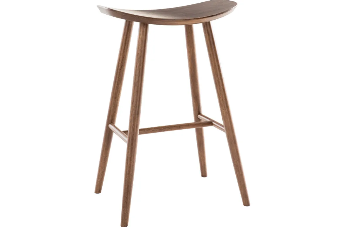 Miliboo Tabouret De Bar-Tabouret de bar design noyer H72 cm DEMORY