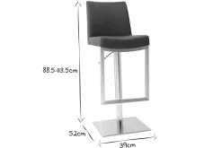 Miliboo Tabouret De Bar-Tabouret de bar design noir KYLE