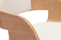 Miliboo Tabouret De Bar-Tabouret de bar design pivotant blanc et bois clair H65 cm GAO