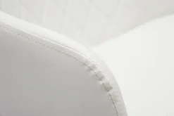 Miliboo Tabouret De Bar-Tabouret de bar design pivotant 360° blanc et bois clair H65 cm LUCIEN