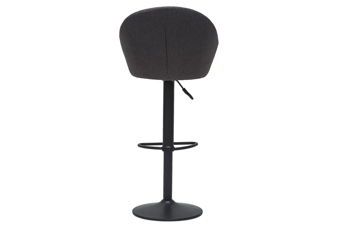 Miliboo Tabouret De Bar-Tabouret de bar design réglable et pivotant en tissu gris foncé IZAAC