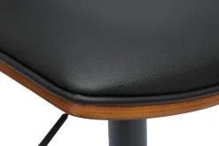 Miliboo Tabouret De Bar-Tabouret de bar design réglable noir et bois foncé VASCO