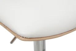 Miliboo Tabouret De Bar-Tabouret de bar design réglable blanc et bois clair PANACH