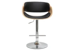 Miliboo Tabouret De Bar-Tabouret de bar design réglable noir et bois clair BENT