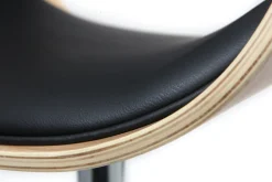 Miliboo Tabouret De Bar-Tabouret de bar design réglable noir et bois clair BENT