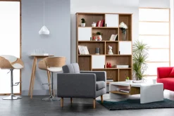 Miliboo Tabouret De Bar-Tabouret de bar design réglable noir et bois clair BENT