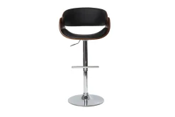 Miliboo Tabouret De Bar-Tabouret de bar design réglable noir et bois foncé BENT