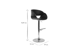 Miliboo Tabouret De Bar-Tabouret de bar design réglable noir et bois foncé BENT