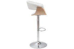 Miliboo Tabouret De Bar-Tabouret de bar design réglable blanc et bois clair OKTAV