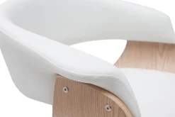 Miliboo Tabouret De Bar-Tabouret de bar design réglable blanc et bois clair OKTAV