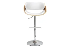 Miliboo Tabouret De Bar-Tabouret de bar design réglable blanc et bois clair BENT