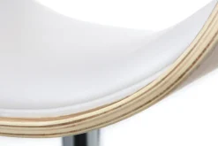 Miliboo Tabouret De Bar-Tabouret de bar design réglable blanc et bois clair BENT