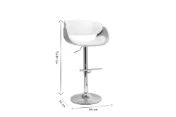 Miliboo Tabouret De Bar-Tabouret de bar design réglable blanc et bois clair BENT