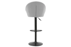 Miliboo Tabouret De Bar-Tabouret de bar design réglable et pivotant en tissu gris IZAAC