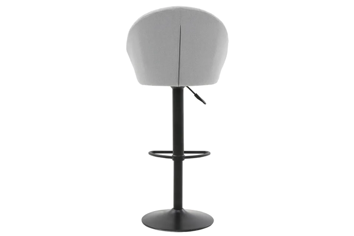 Miliboo Tabouret De Bar-Tabouret de bar design réglable et pivotant en tissu gris IZAAC