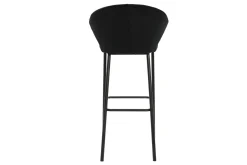 Miliboo Tabouret De Bar-Tabouret de bar design velours noir H78 cm DALLY