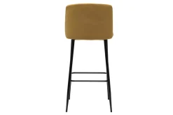 Miliboo Tabouret De Bar-Tabouret de bar fixe velours bronze et pied métal noir H78 MONTI