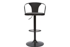 Miliboo Tabouret De Bar-Tabouret de bar industriel noir réglable pivotant 360° BECKETT