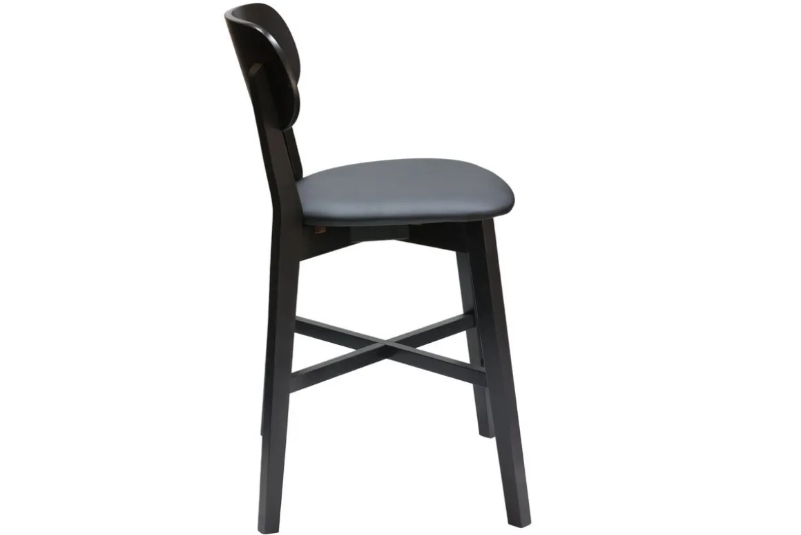 Miliboo Tabouret De Bar-Tabouret de bar noir H65 cm LUCIA