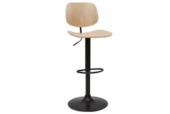 Miliboo Tabouret De Bar-Tabouret de bar relevable bois clair et métal noir TOBIAS