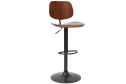 Miliboo Tabouret De Bar-Tabouret de bar relevable noyer et métal noir TOBIAS