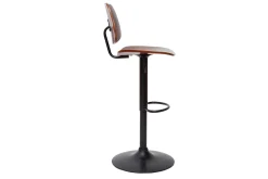 Miliboo Tabouret De Bar-Tabouret de bar relevable noyer et métal noir TOBIAS