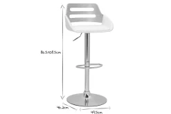 Miliboo Tabouret De Bar-Tabouret de bar relevable design blanc et chêne PERNIK