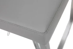 Miliboo Tabouret De Bar-Tabouret de bar relevable gris et acier chromé KYLE