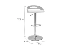 Miliboo Tabouret De Bar-Tabouret de bar réglable design bois clair et polyuréthane blanc MANO