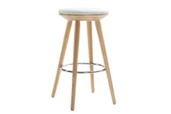 Miliboo Tabouret De Bar-Tabouret de bar scandinave blanc et bois clair 65 cm NORDECO