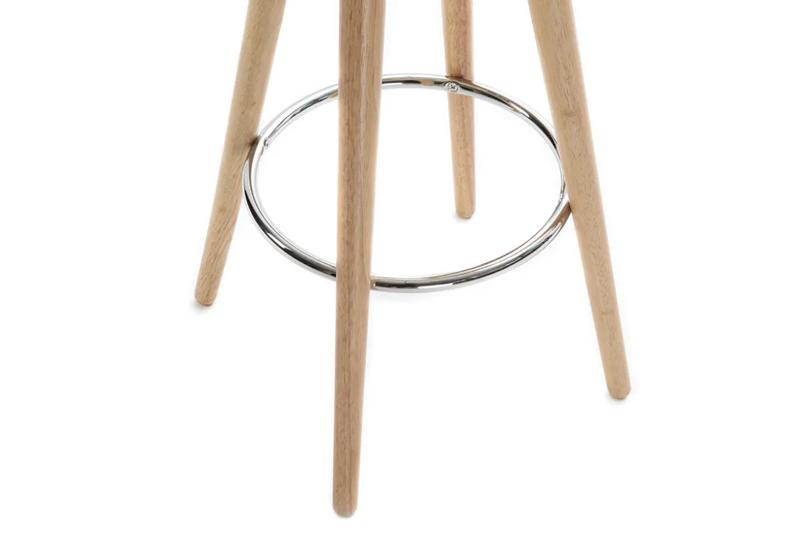Miliboo Tabouret De Bar-Tabouret de bar scandinave blanc et bois clair 65 cm NORDECO