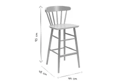 Miliboo Tabouret De Bar-Tabouret de bar vintage à barreaux noir mat H65 cm DARIA