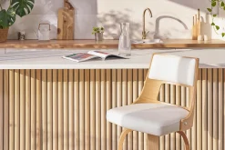 Miliboo Tabouret De Bar-Tabouret de bar vintage pivotant noir et bois foncé GARBO