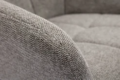 Miliboo Tabouret De Bar-Tabourets de bar avec sièges matelassés en tissu effet velours texturé gris et métal noir H65 cm (lot de 2) MONTERO