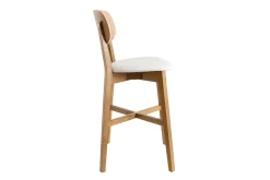Miliboo Tabouret De Bar-Tabourets de bar bois chêne et blanc H65 cm (lot de 2) LUCIA