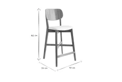 Miliboo Tabouret De Bar-Tabourets de bar bois chêne et blanc H65 cm (lot de 2) LUCIA