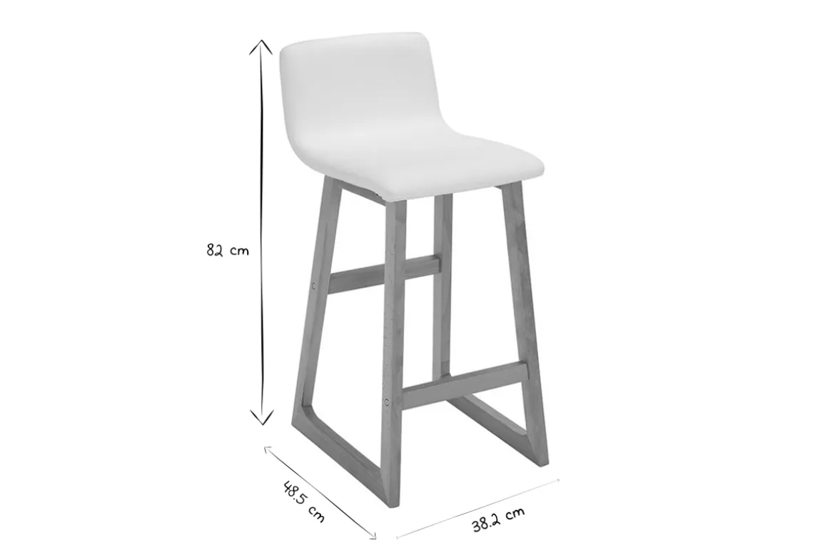 Miliboo Tabouret De Bar-Tabourets de bar bois clair et blanc 65 cm (lot de 2) OSAKA