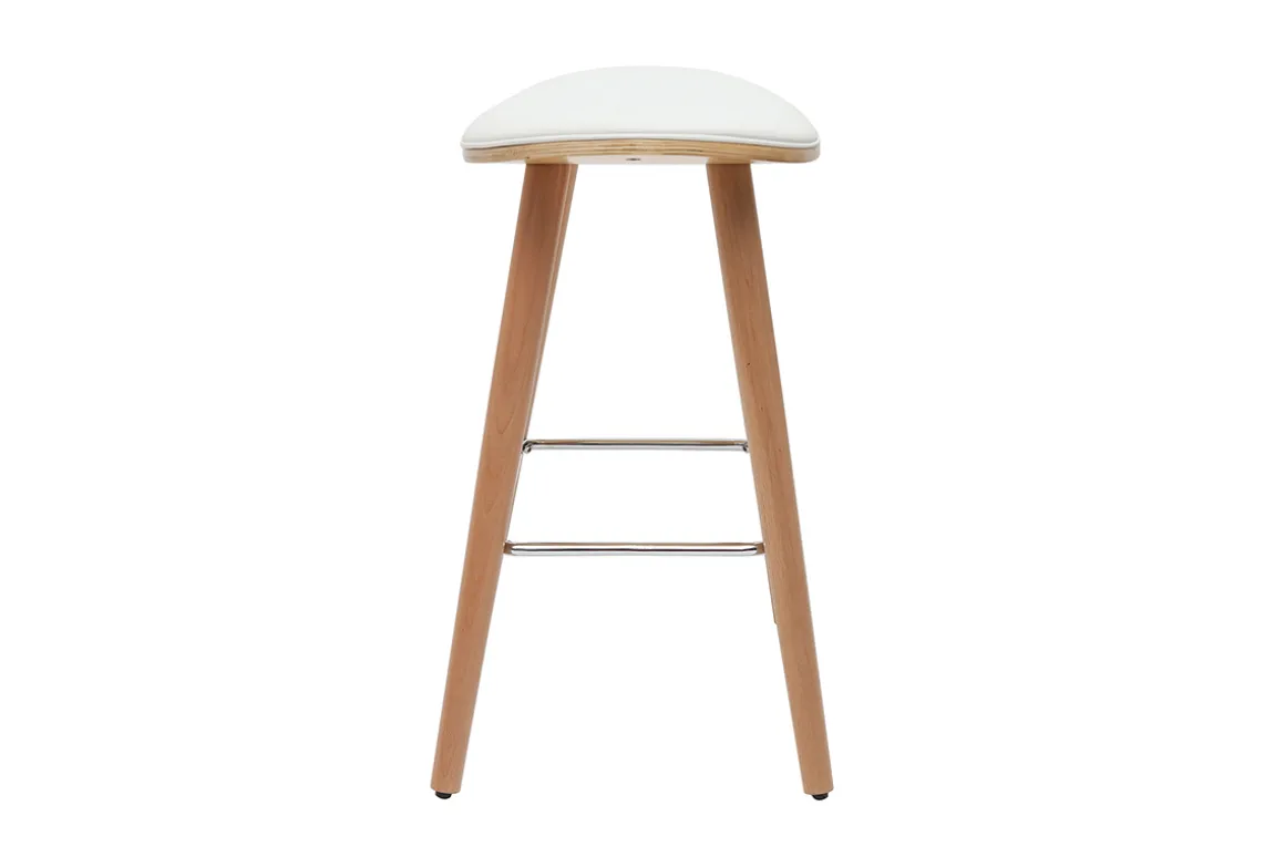 Miliboo Tabouret De Bar-Tabourets de bar bois clair et blanc H65 cm (lot de 2) MEADOW