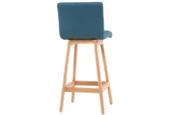 Miliboo Tabouret De Bar-Tabourets de bar bois et bleu canard H65 cm (lot de 2) KLARIS