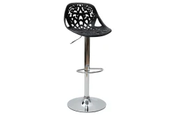 Miliboo Tabouret De Bar-Tabourets de bar design avec motif baroque noir (lot de 2) BAROCCA
