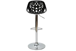 Miliboo Tabouret De Bar-Tabourets de bar design avec motif baroque noir (lot de 2) BAROCCA