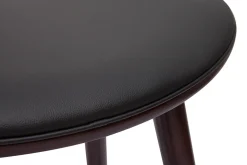 Miliboo Tabouret De Bar-Tabourets de bar design bois foncé noyer et noir H65 cm (lot de 2) MEADOW