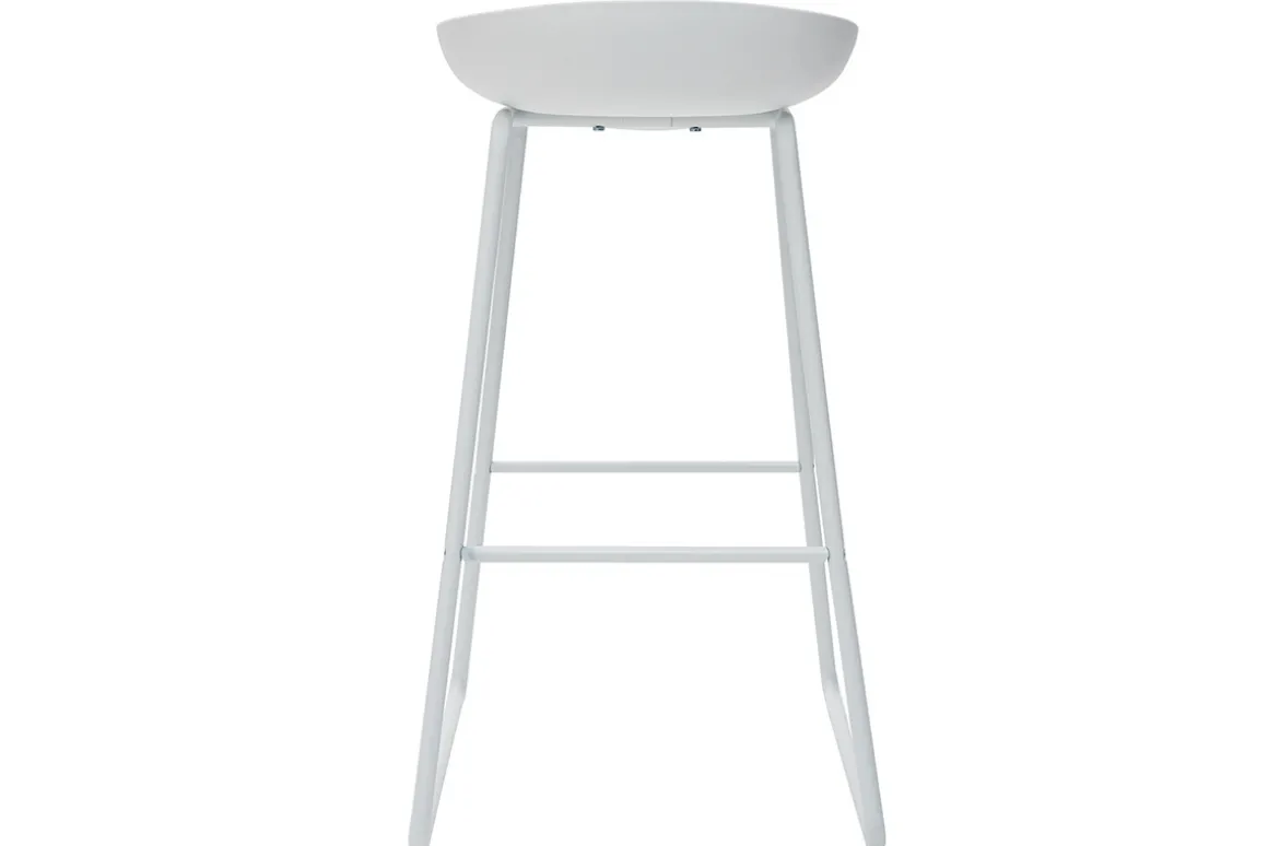 Miliboo Tabouret De Bar-Tabourets de bar design blancs H75 cm (lot de 2) PEBBLE