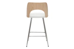 Miliboo Tabouret De Bar-Tabourets de bar design bois et blanc H66.5 (lot de 2) FALCOM