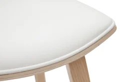 Miliboo Tabouret De Bar-Tabourets de bar design blanc et bois clair H69 cm (lot de 2) VASCO