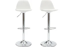Miliboo Tabouret De Bar-Tabourets de bar design blancs (lot de 2) STEEVY