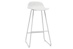 Miliboo Tabouret De Bar-Tabourets de bar design blancs H70 cm (lot de 2) ELLA