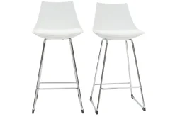 Miliboo Tabouret De Bar-Tabourets de bar design blancs 65 cm (lot de 2) JUNE